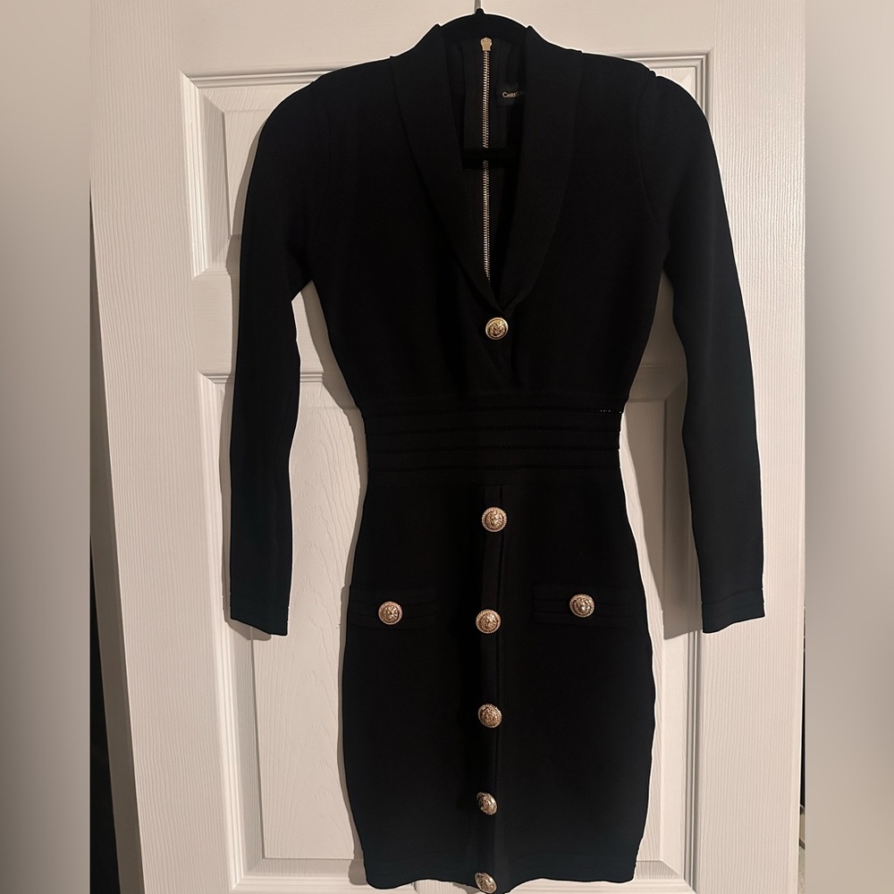 Black Button-Down Dress